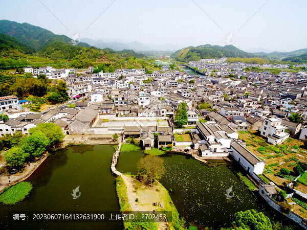 航拍呈坎古鎮(zhèn)