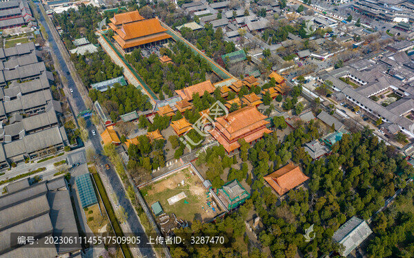 航拍孔廟全景