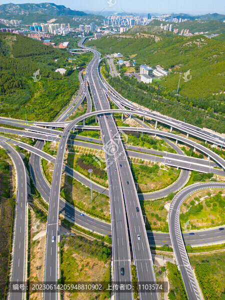 航拍濟南扳倒井立交橋