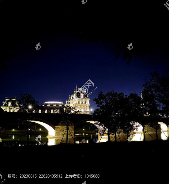 松山湖華為歐式建筑夜景