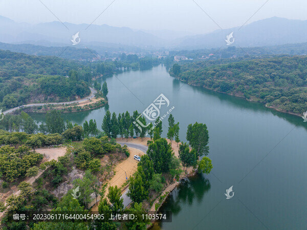 航拍濟南黃巢水庫