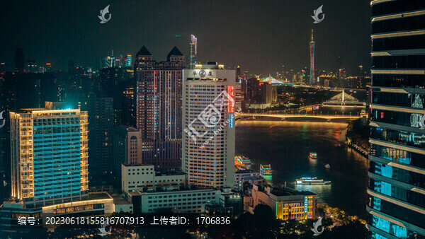 廣州夜景海珠廣場
