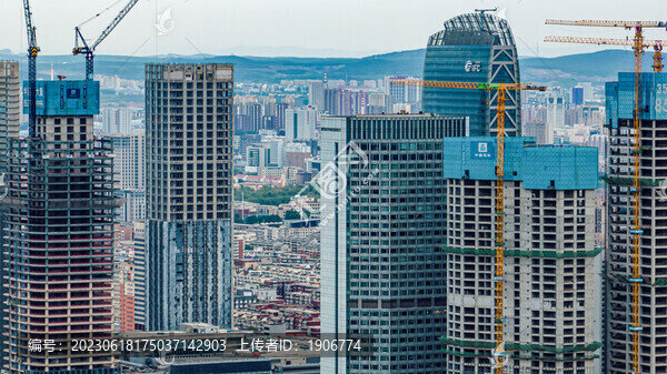夏日里的中國長春城市景觀