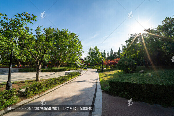 戶外城市園林街景