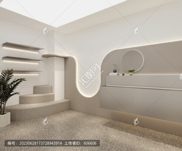 現(xiàn)代造型直播間背景幕布墻面