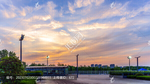 南京奧體中心日落美景