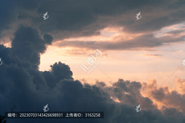 日落云海