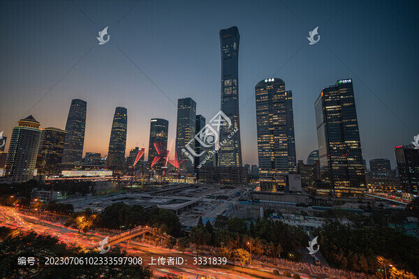 北京國貿(mào)cbd夜夜景