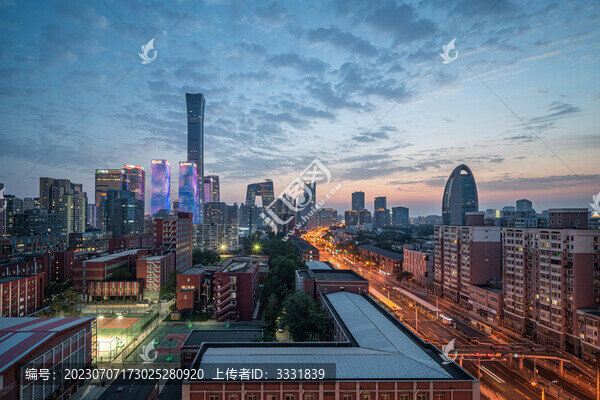 北京國貿(mào)cbd地標建筑全景