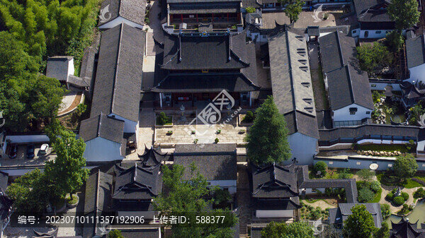 浙江省湖州安吉靈峰寺航拍