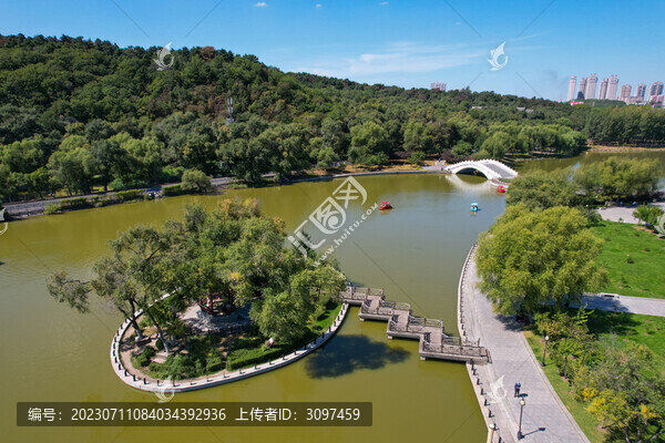 吉林北山自然風(fēng)光古建寺廟航拍