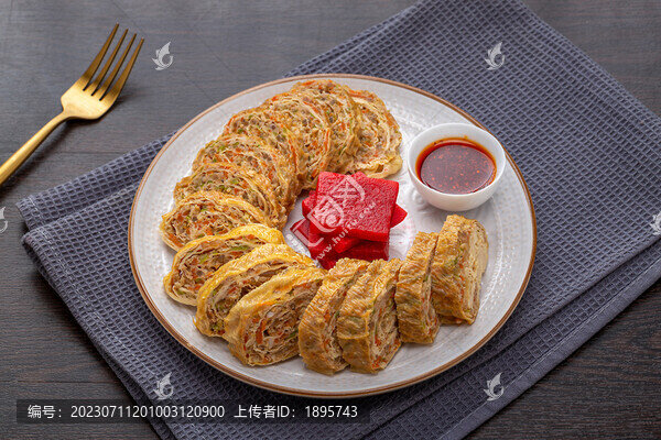 豆腐皮卷菜