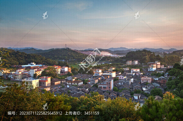 良溪古村晚霞