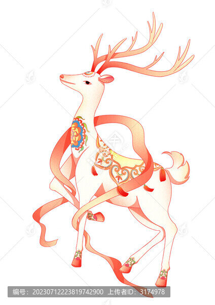國(guó)潮風(fēng)元素鹿