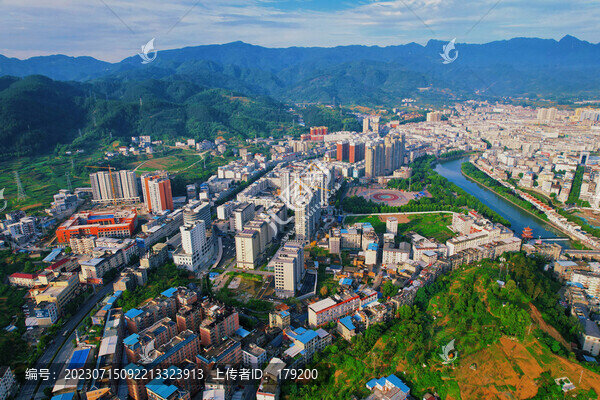 竹溪公園廣場(chǎng)航拍