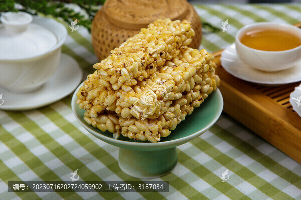 香甜可口的爆米花糖