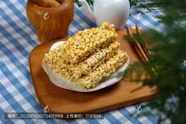 香甜可口的爆米花糖