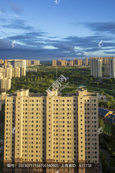 長春市硅谷大街旁的住宅區(qū)