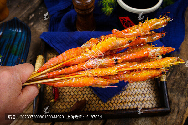 鮮美的燒烤蝦