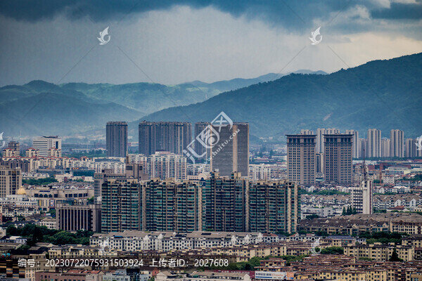 余姚城市風光俯瞰