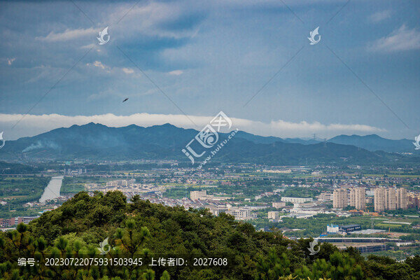 夏季雨后的余姚城市風(fēng)光