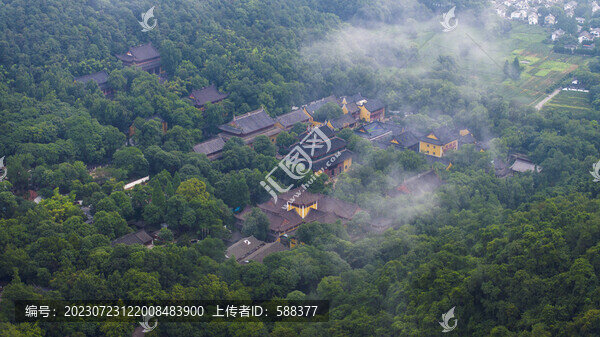 杭州西湖景區(qū)靈隱寺航拍