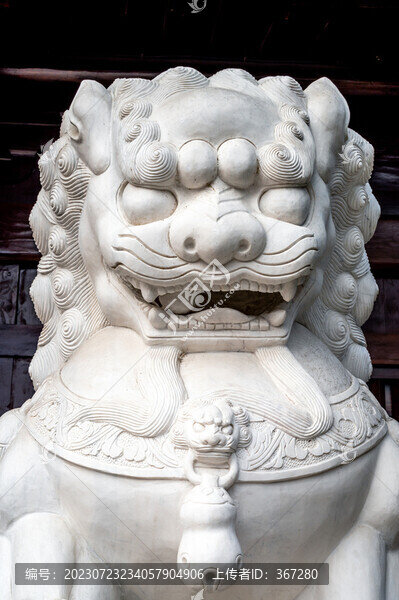 漢白玉石獅