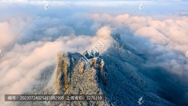 浙江仙華山雪景霧凇云海風(fēng)光