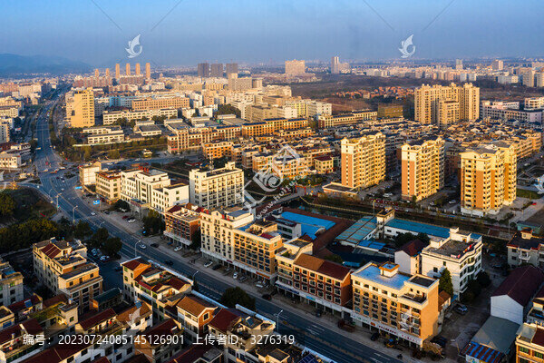 義烏上溪城鎮(zhèn)建筑風(fēng)光航拍