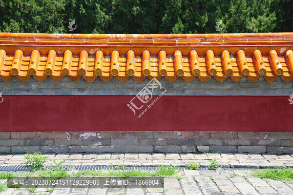 宮廷紅墻素材