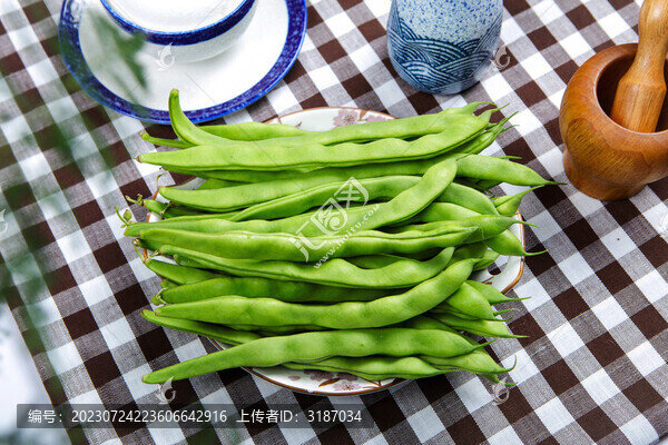 新鮮的四季豆