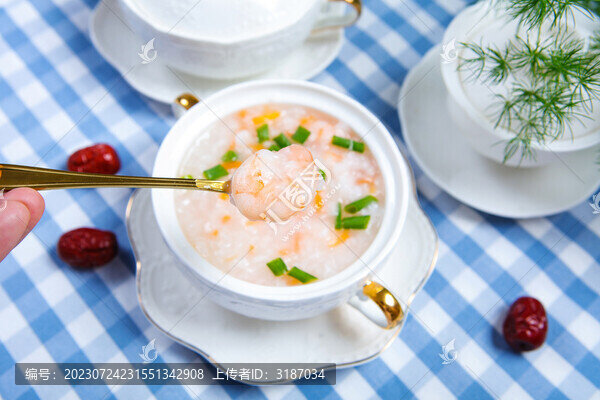 鮮美的蝦仁粥