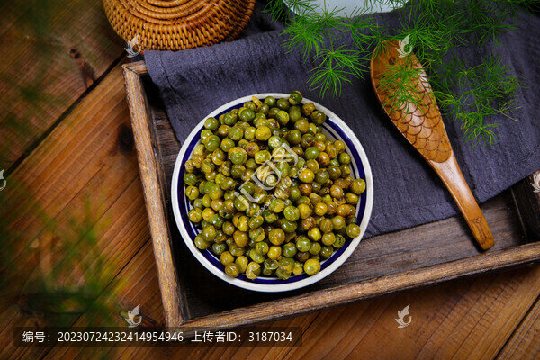 小吃油炸青豌豆