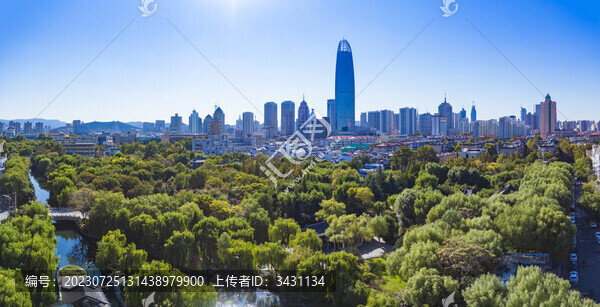 山東濟(jì)南五龍?zhí)蹲o(hù)城河綠地中心