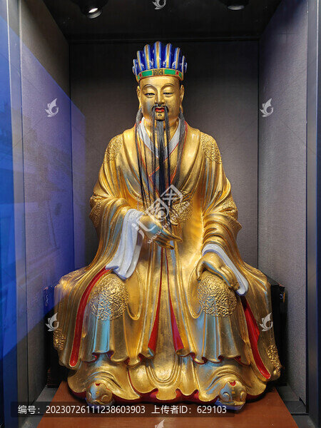泥塑彩繪諸葛亮像