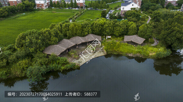 杭州西湖區(qū)三墩蘭里景區(qū)航拍
