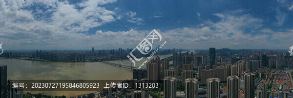 航拍湖南長(zhǎng)沙城市景觀