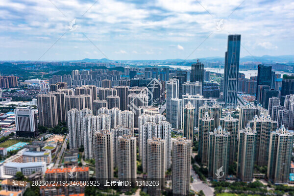 航拍湖南長(zhǎng)沙城市景觀