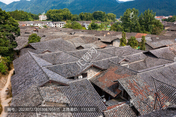 航拍湖南岳陽張谷英村
