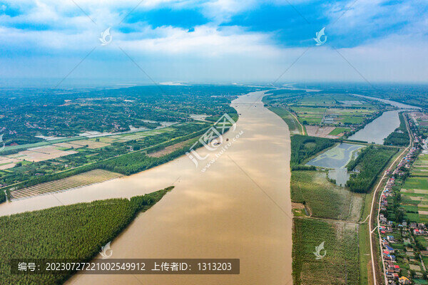 航拍湖南沅江南洞庭湖景觀