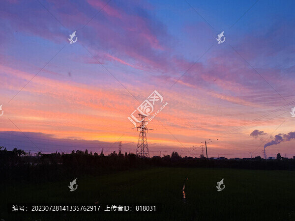 夕陽落日余暉