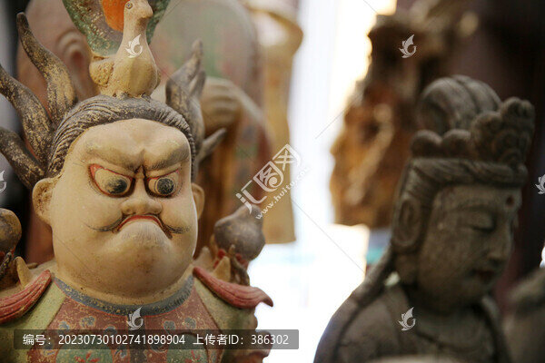敦煌博物館古代人物雕塑