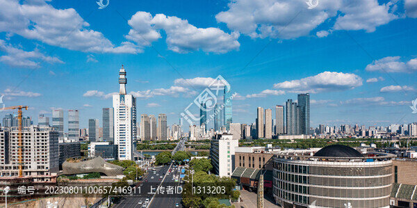 航拍湖南長沙城市景觀