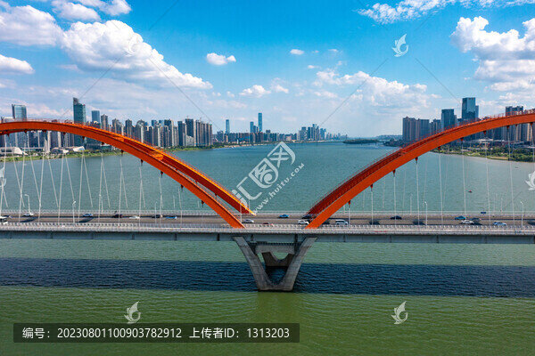 航拍湖南長沙城市景觀