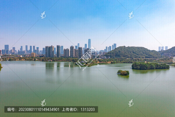 航拍湖南長(zhǎng)沙城市景觀
