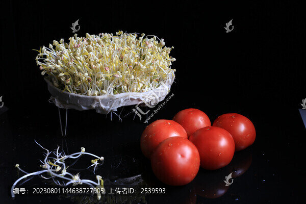 有機(jī)豆芽西紅柿