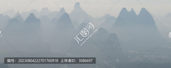 桂林陽(yáng)朔縣城日出