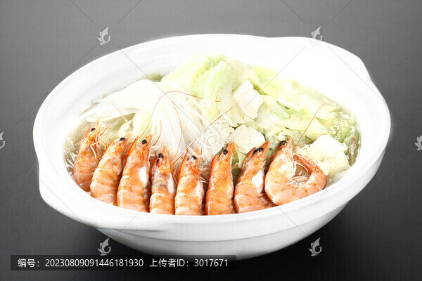 蝦白菜燉豆腐