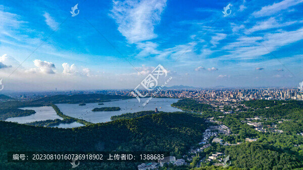 杭州西湖俯瞰