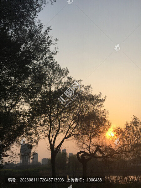夕陽下天空